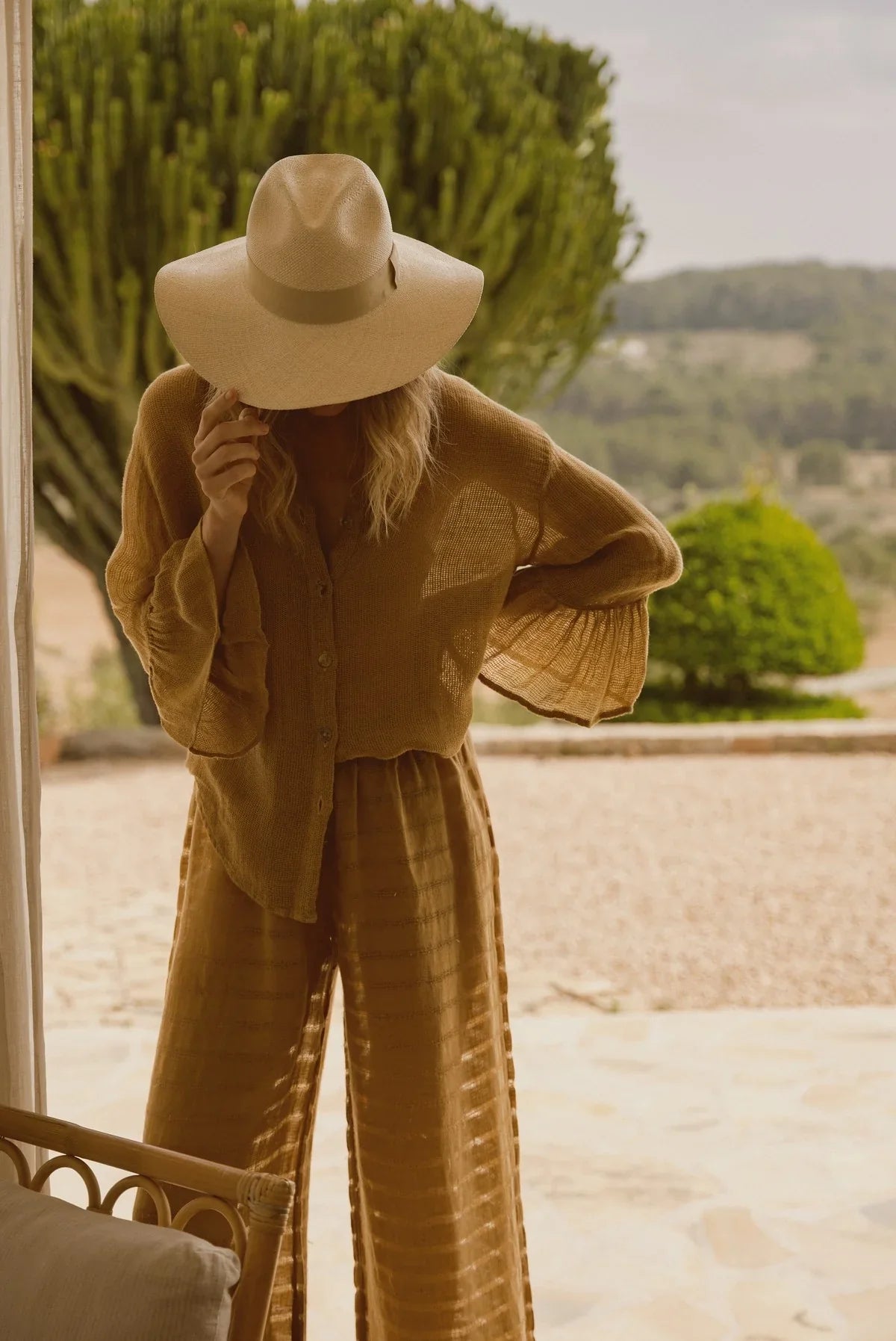 Estilo Emporio Villa Pant - Ochre Stripe