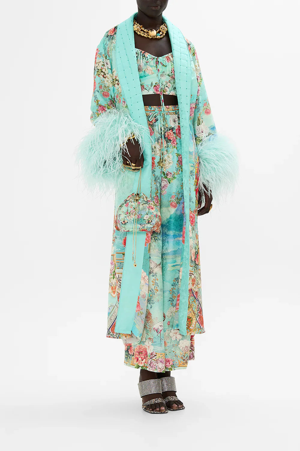 Camilla Drawstring Pouch With Chain Strap, The Jewellery Museum