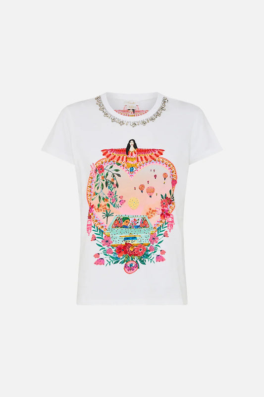 Camilla Sister Sunset Slim Fit Round Neck T-Shirt **