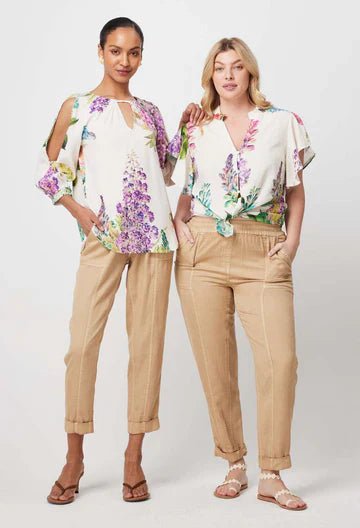 Once Was Tierra Rolled Cuff Tencel Twill Jogger - Sand