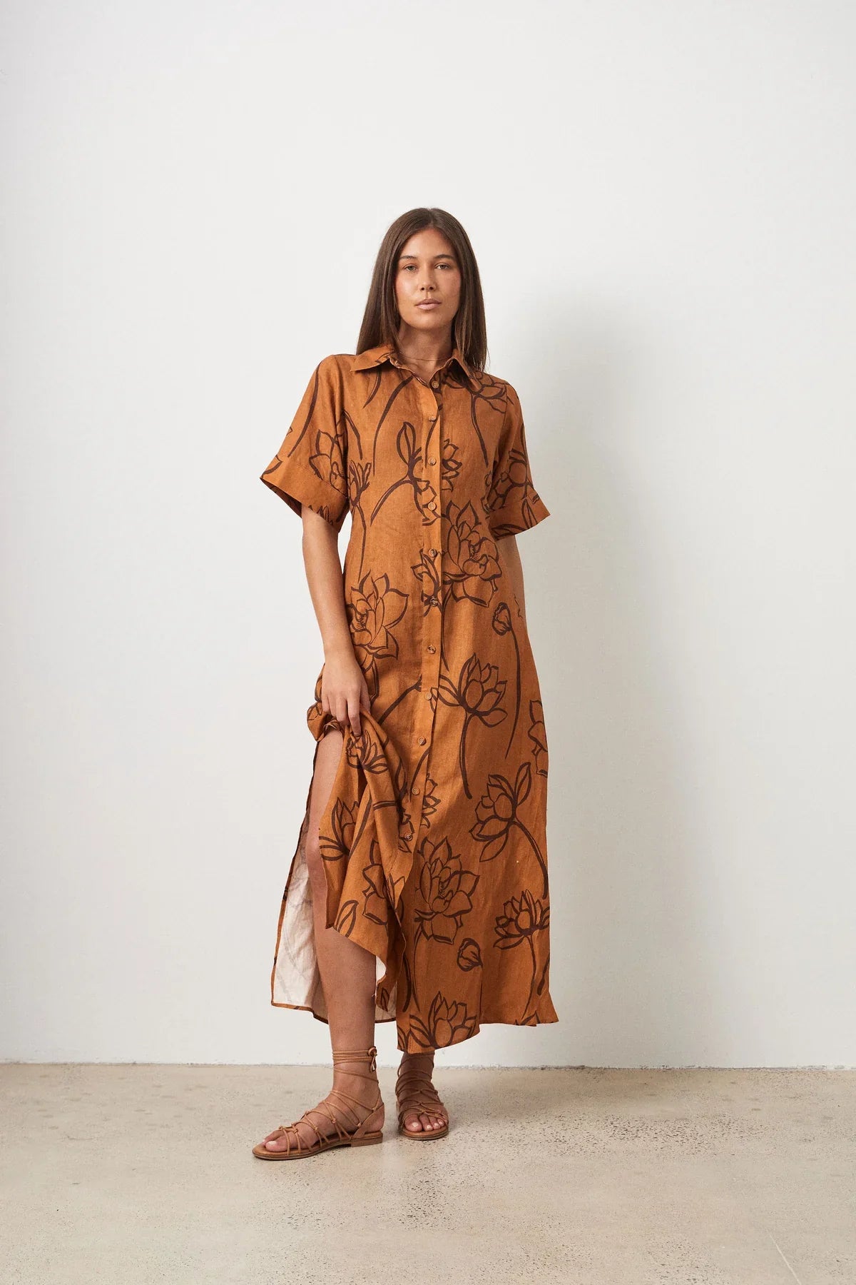 Ralf Studios Hyams Dress - Lotus Tan