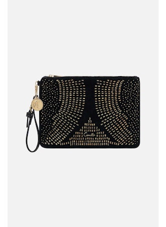 Camilla Mesh Zip Top Clutch