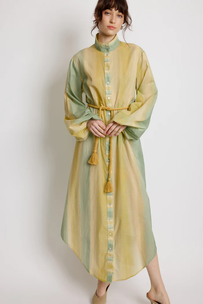 Sunset Lover Foliage Shirt Dress