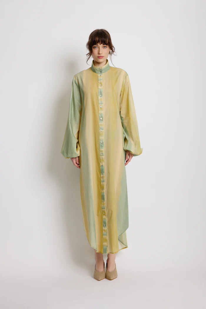 Sunset Lover Foliage Shirt Dress
