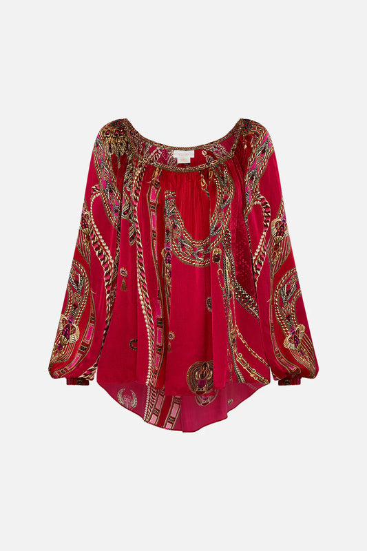 Camilla Kissed By A Cobra Flared Blouson Sleeve Blouse **