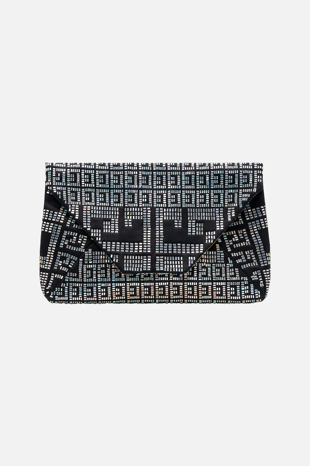 Camilla The Solid Black Oversized Envelope Clutch