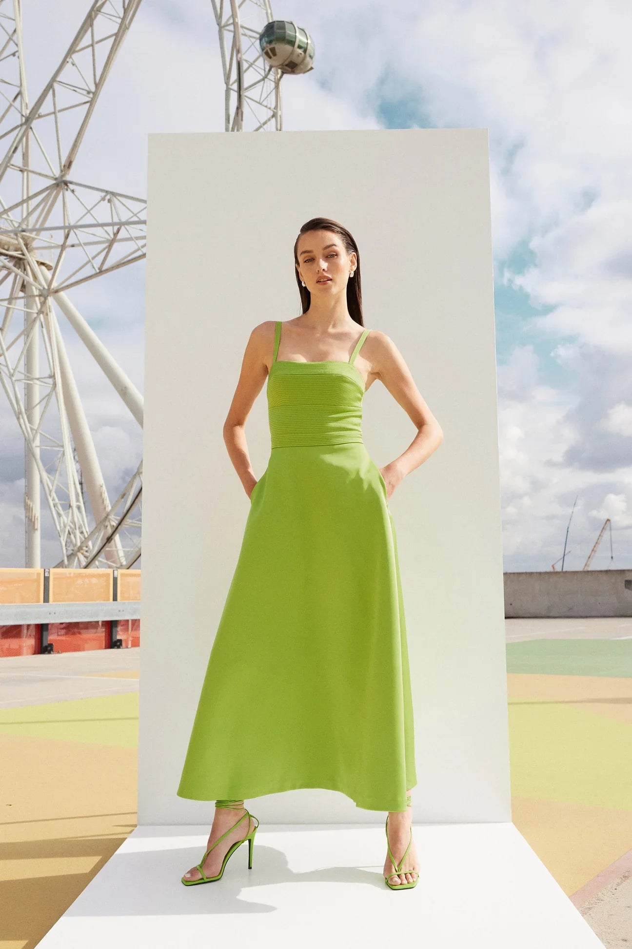 Mossman Elysium Maxi Dress in Green