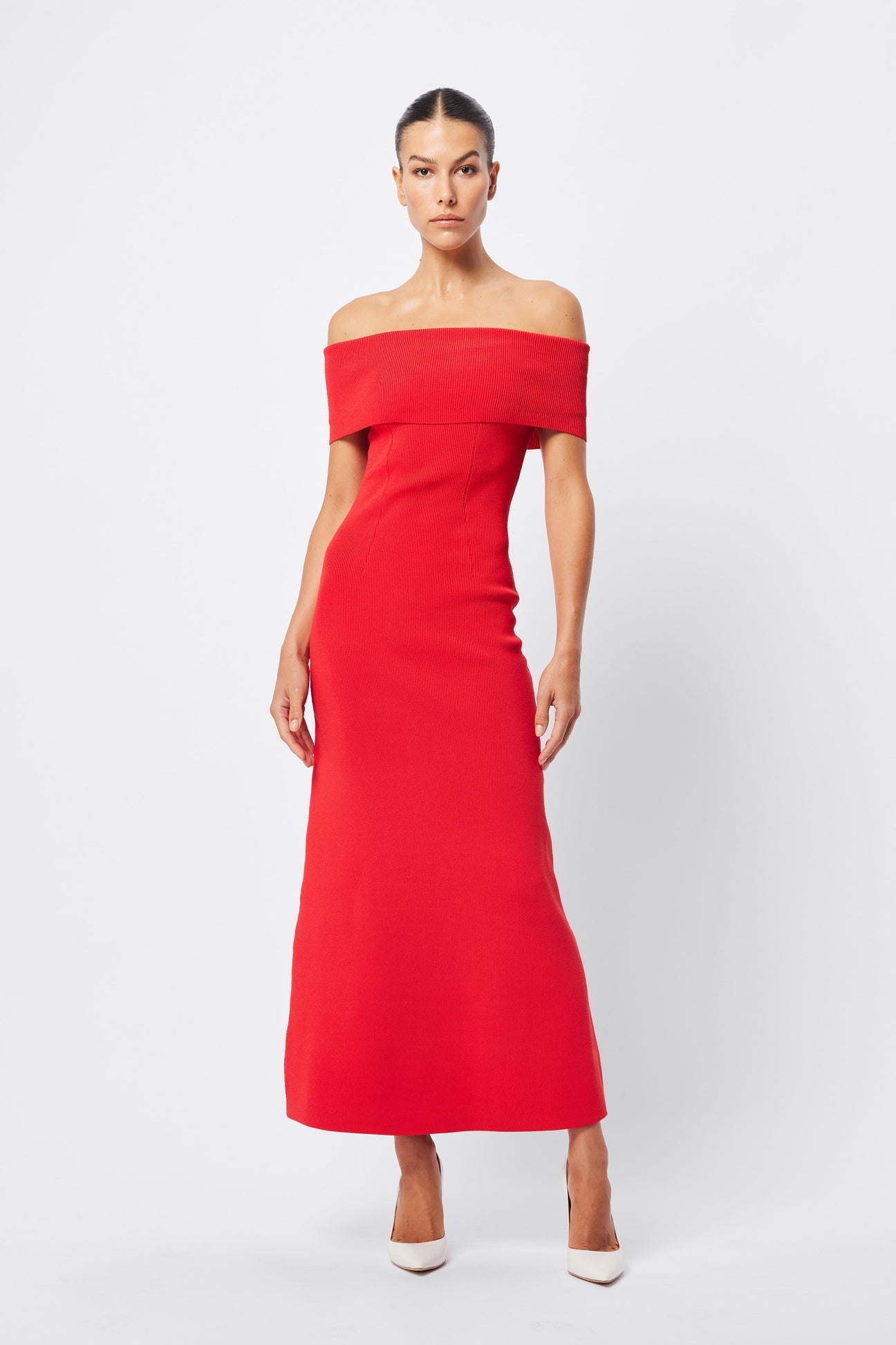 Mossman Monaco Off Shoulder Dress - Red