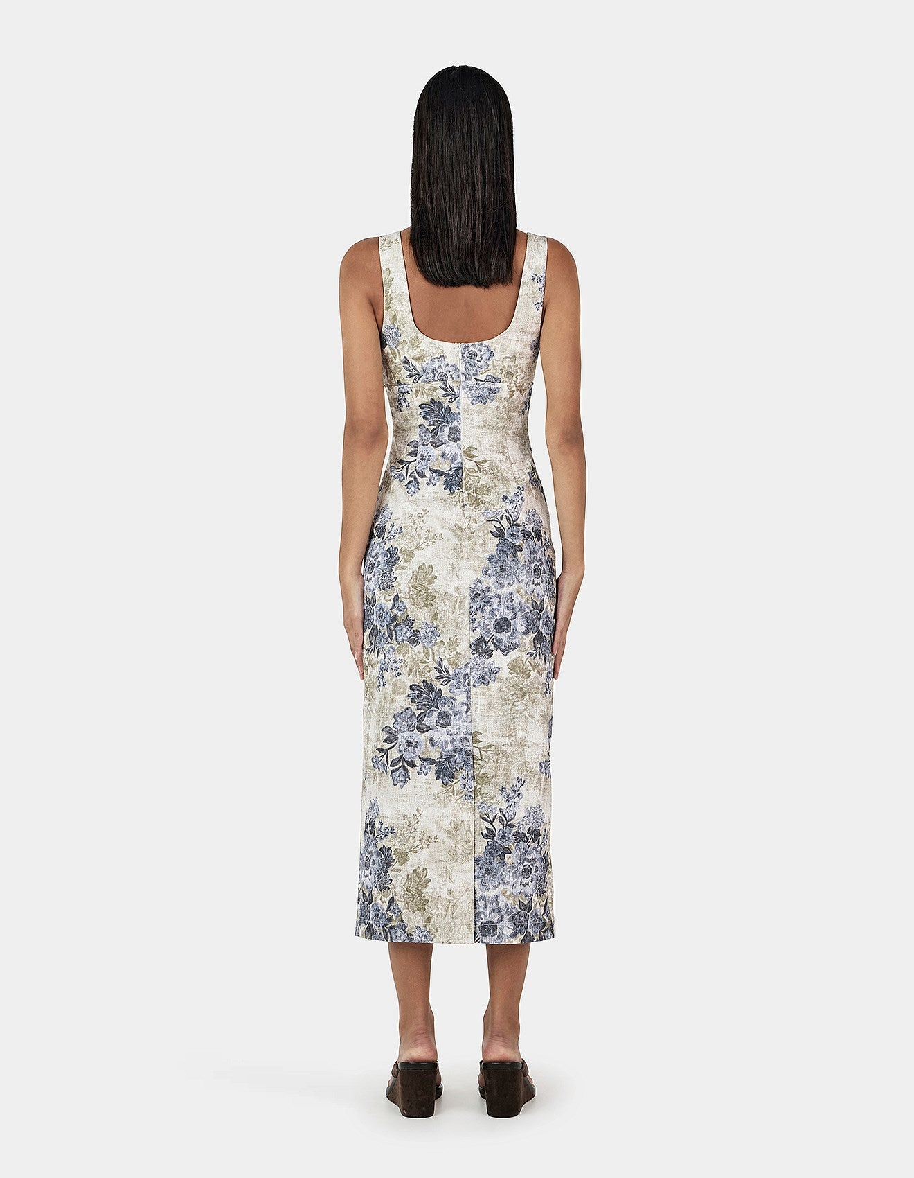 Ownley Ebony Midi Dress - Botanical Denim