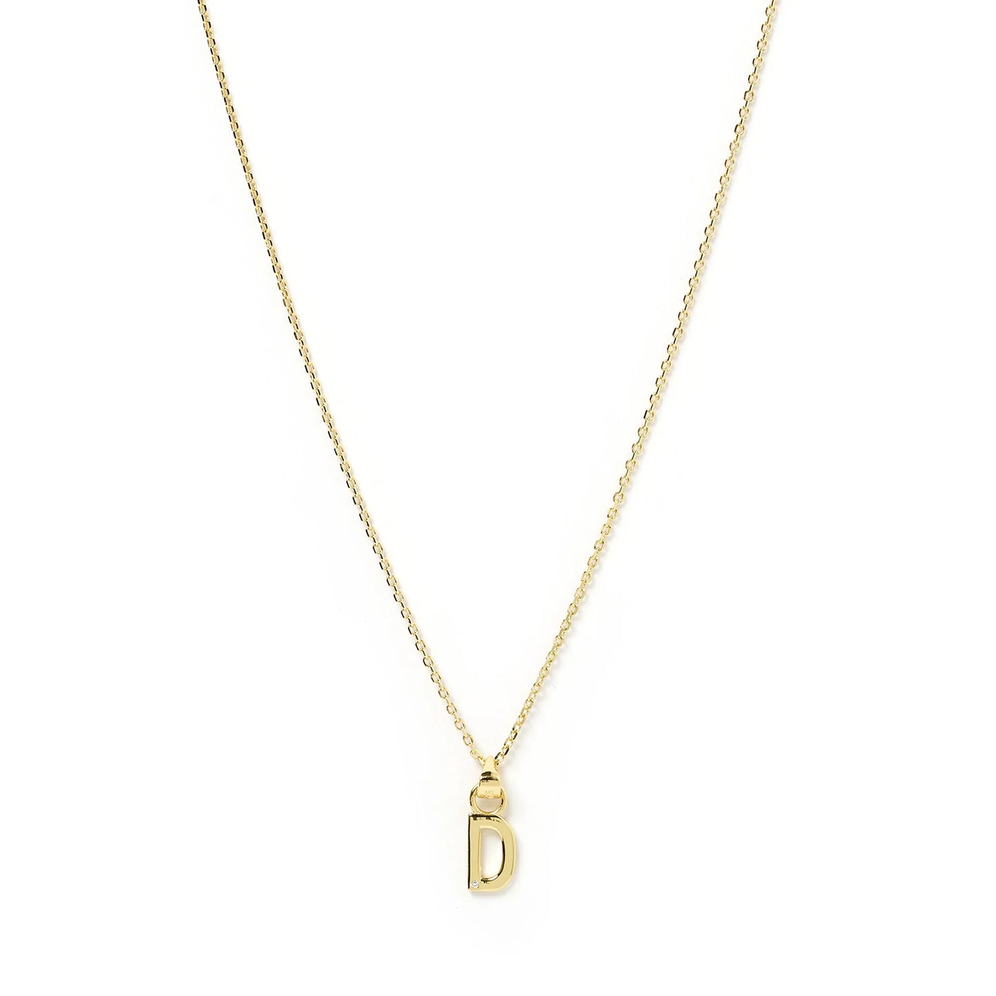 Arms Of Eve Initial Gold Charm Necklace