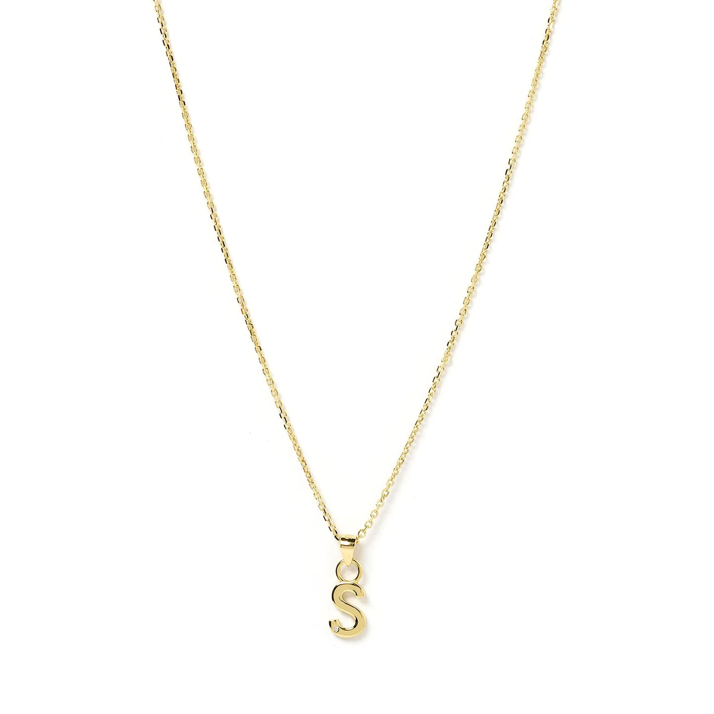 Arms Of Eve Initial Gold Charm Necklace