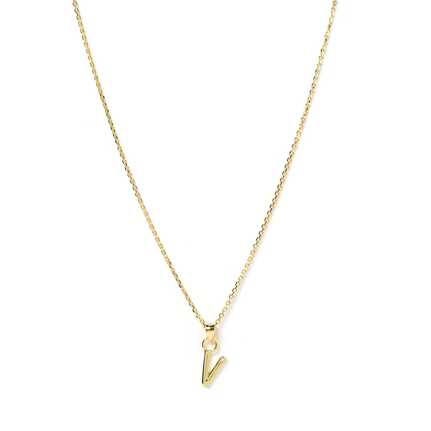Arms Of Eve Initial Gold Charm Necklace