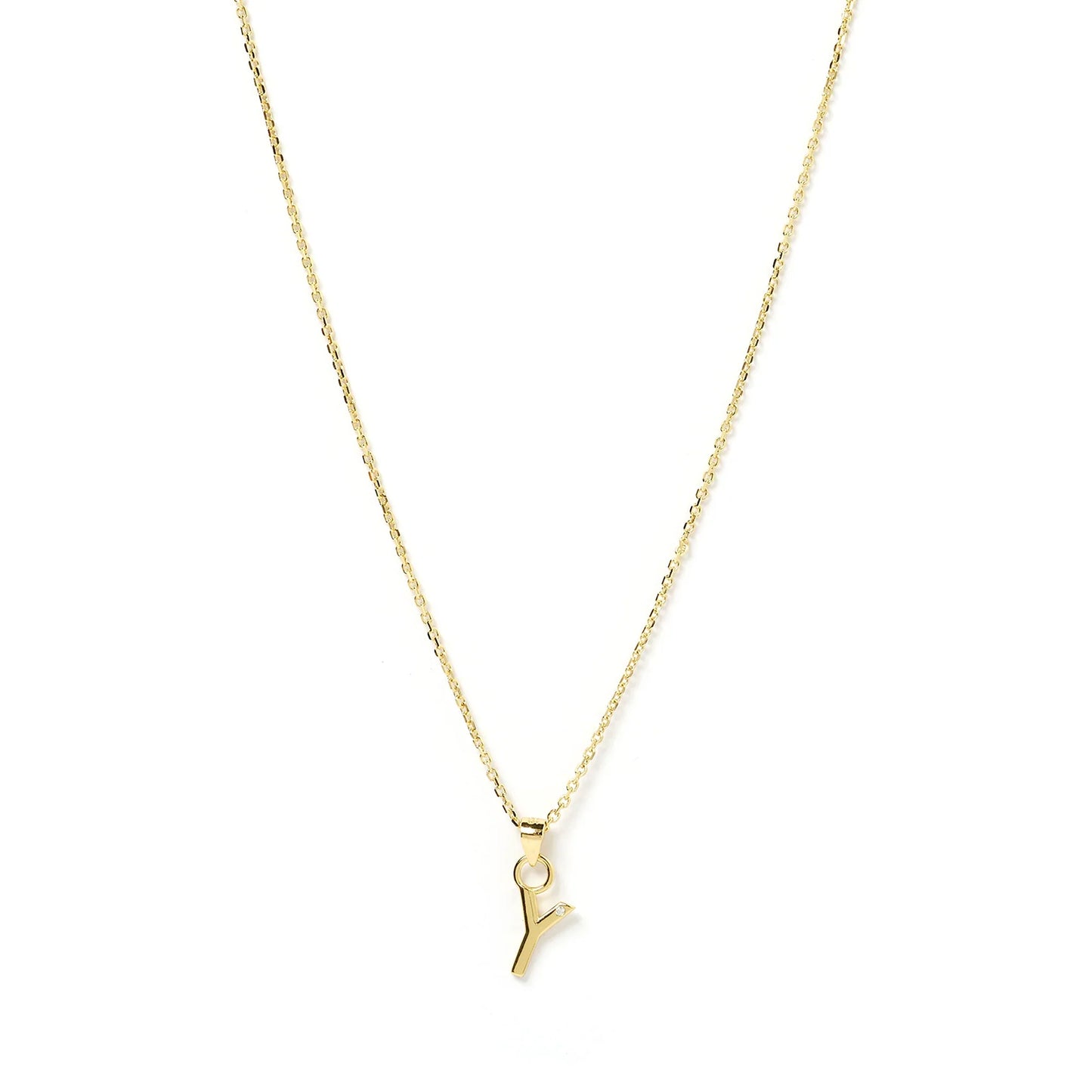Arms Of Eve Initial Gold Charm Necklace