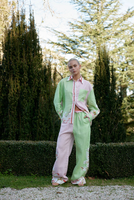 Aston StudioJOE PANT IN PARFAIT/PARADISE BLOSSOM