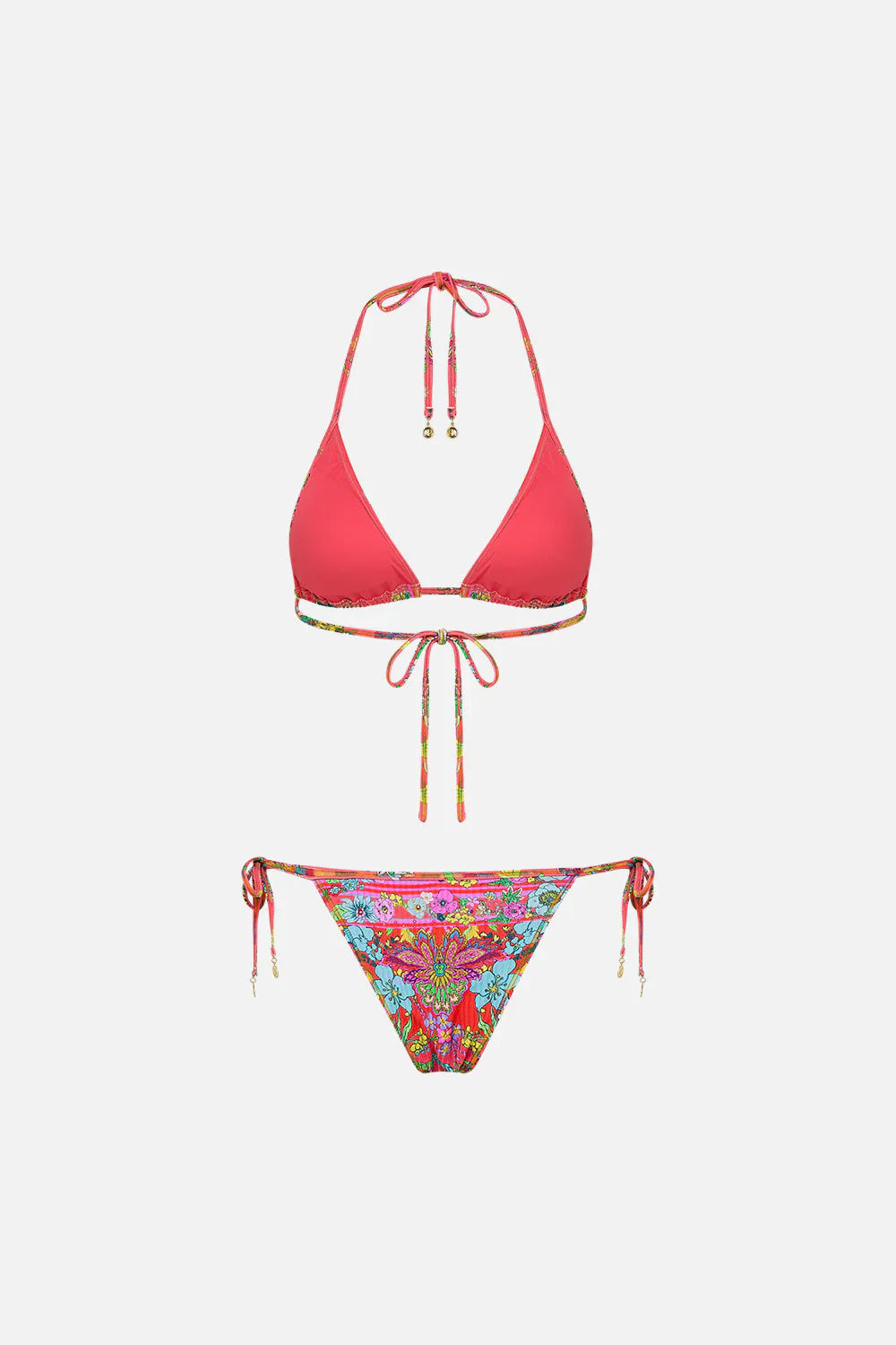 Camilla The Windmills and Wildflowers Tri Bra Bikini with Multicolour Stitch