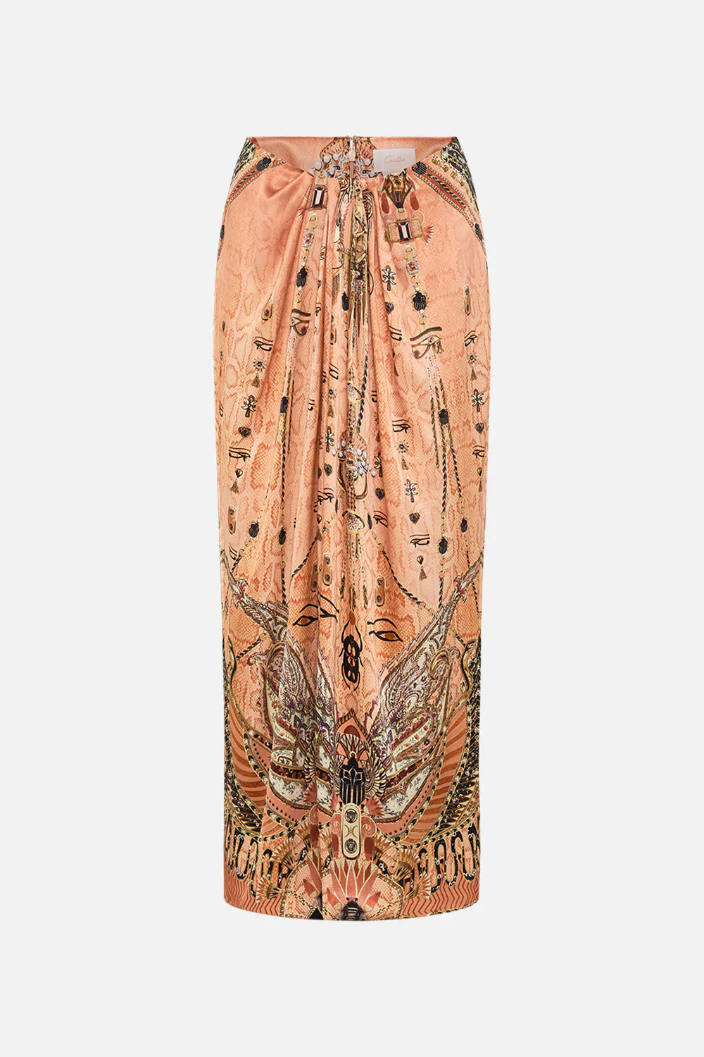 Camilla Kingdom Of Hieroglyphs Front Skirt With Split **