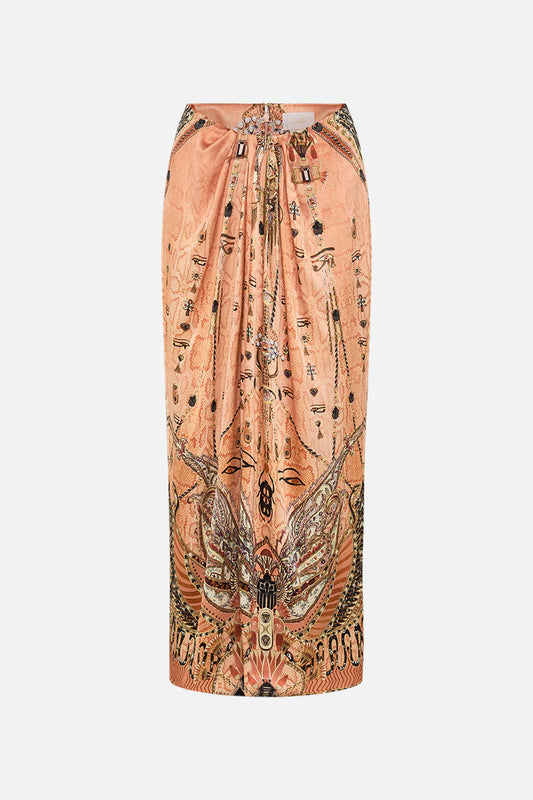 Camilla Kingdom Of Hieroglyphs Front Skirt With Split **