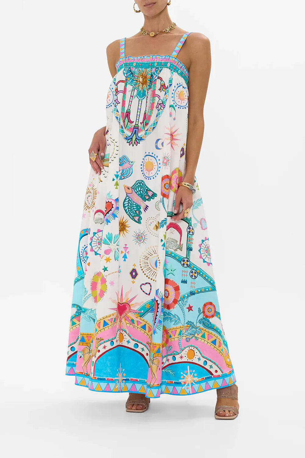 Camilla Living In Colour Wide Strap Sundress **