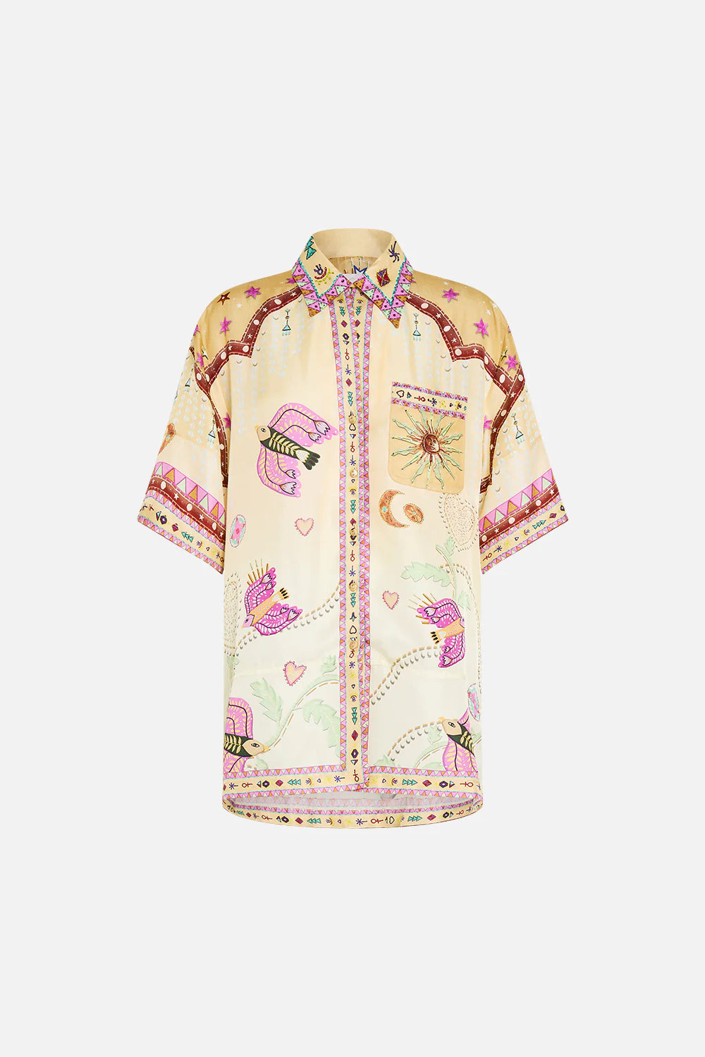Camilla Aswan Abstract Oversized Shirt  With Pocket **