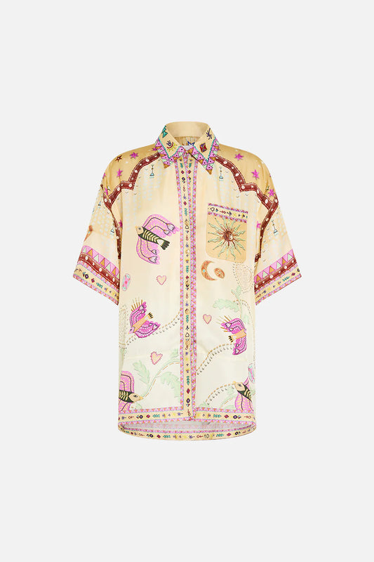 Camilla Aswan Abstract Oversized Shirt  With Pocket **