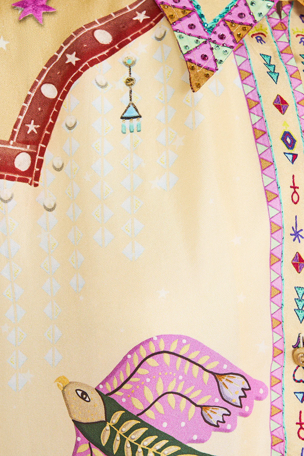 Camilla Aswan Abstract Oversized Shirt  With Pocket **