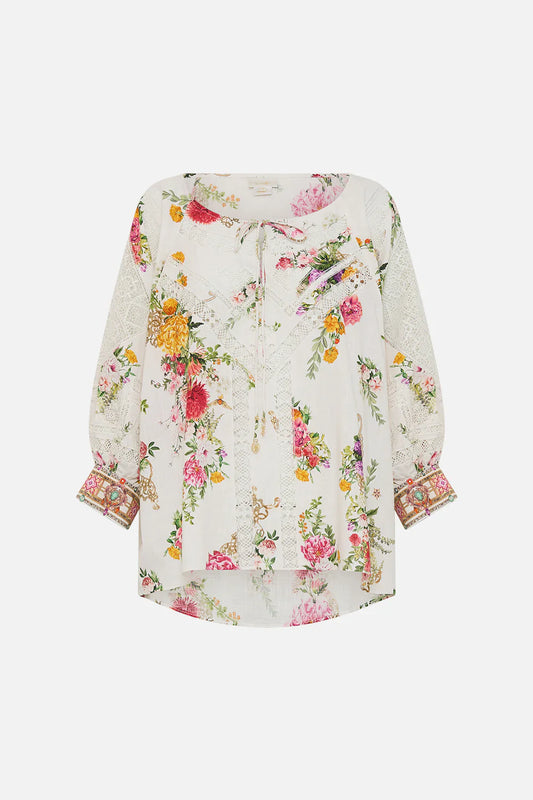 Camilla Egyptian Rose Raglan Sleeve Blouse **