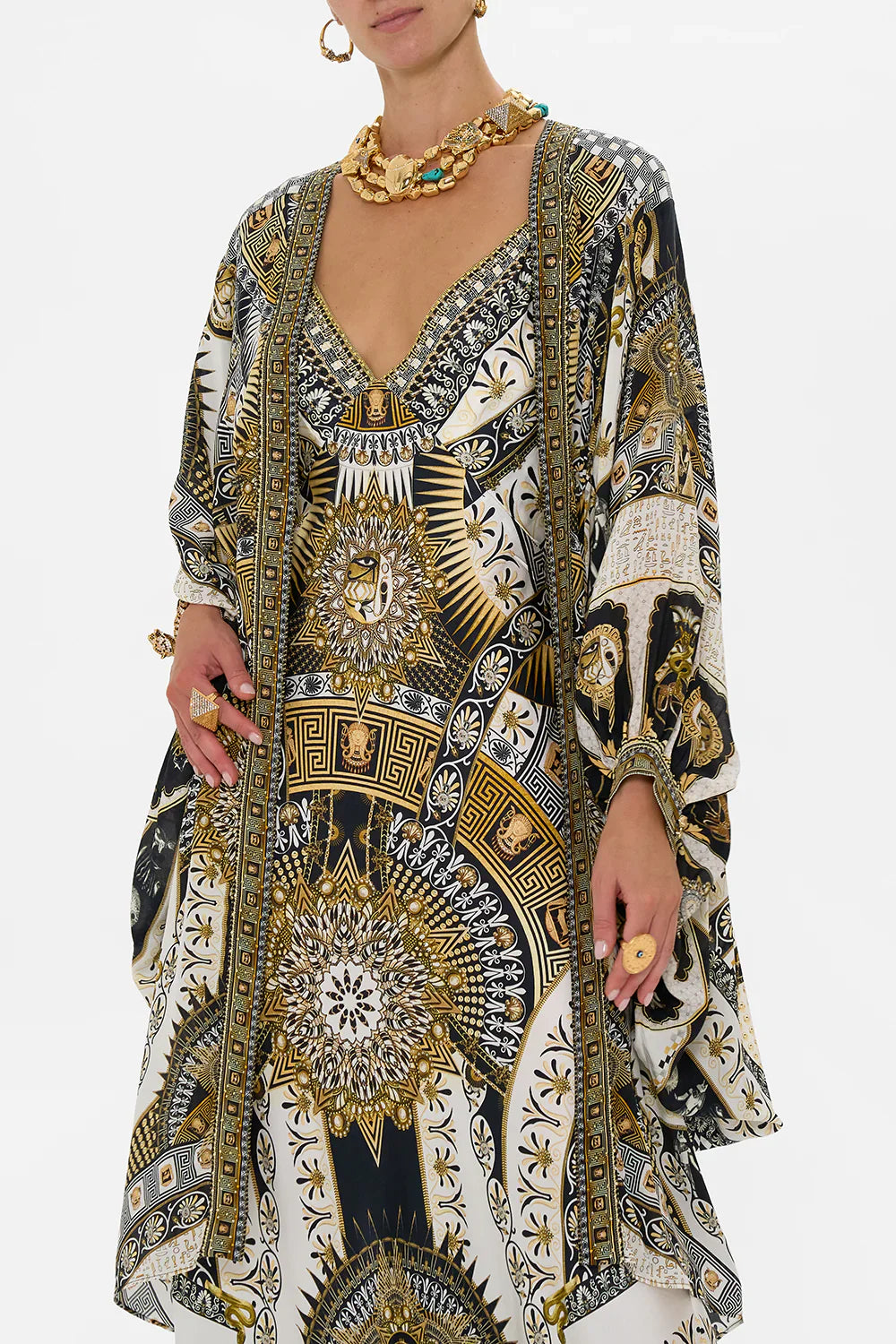 Camilla Temples Of Dendara Dramatic Sleeve Cocoon Layer **
