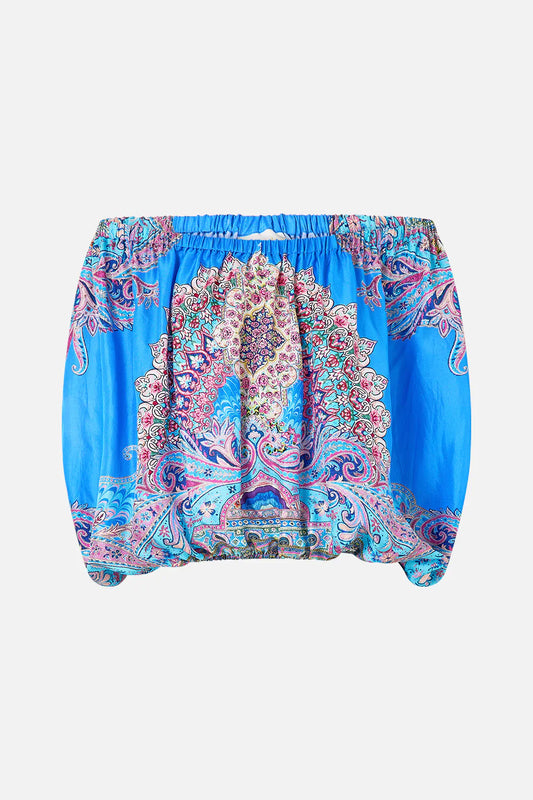 Camilla Footsteps In Folklore Off Shoulder Elastic Top