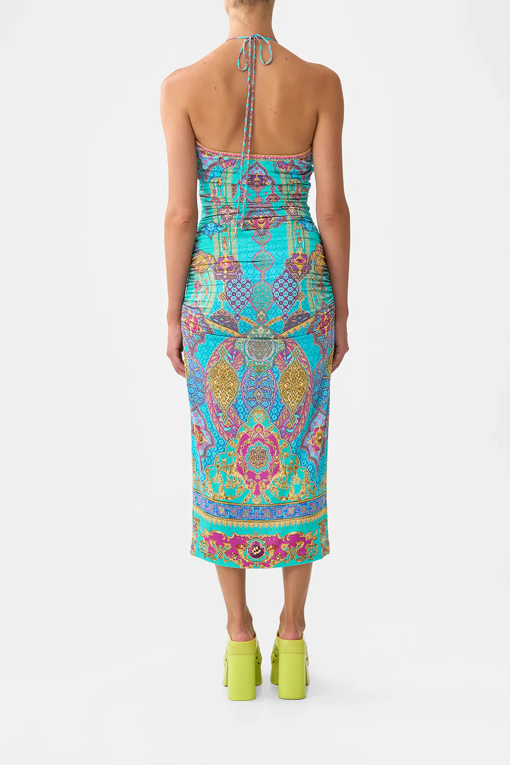 Camilla The Concubine’s Corridor Cut Out Sleeveless Jersey Halter Neck Dress