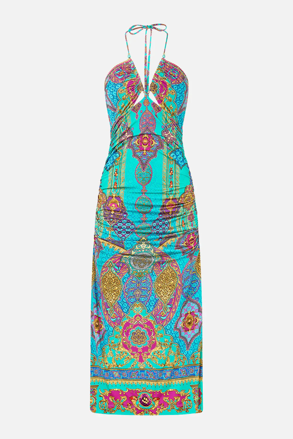 Camilla The Concubine’s Corridor Cut Out Sleeveless Jersey Halter Neck Dress