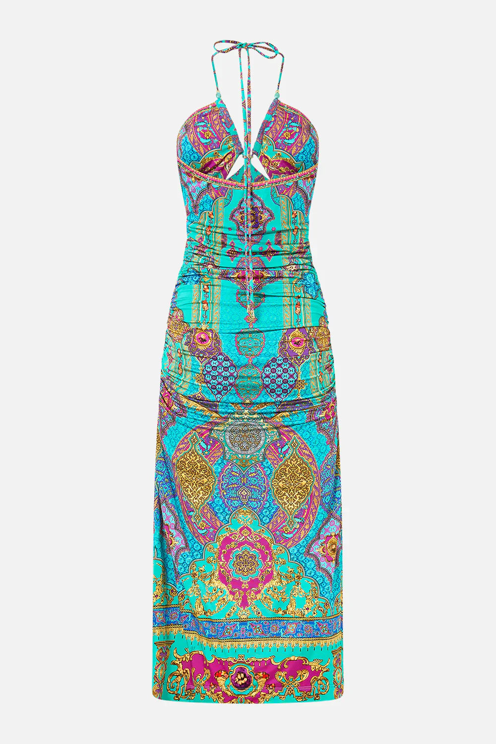 Camilla The Concubine’s Corridor Cut Out Sleeveless Jersey Halter Neck Dress