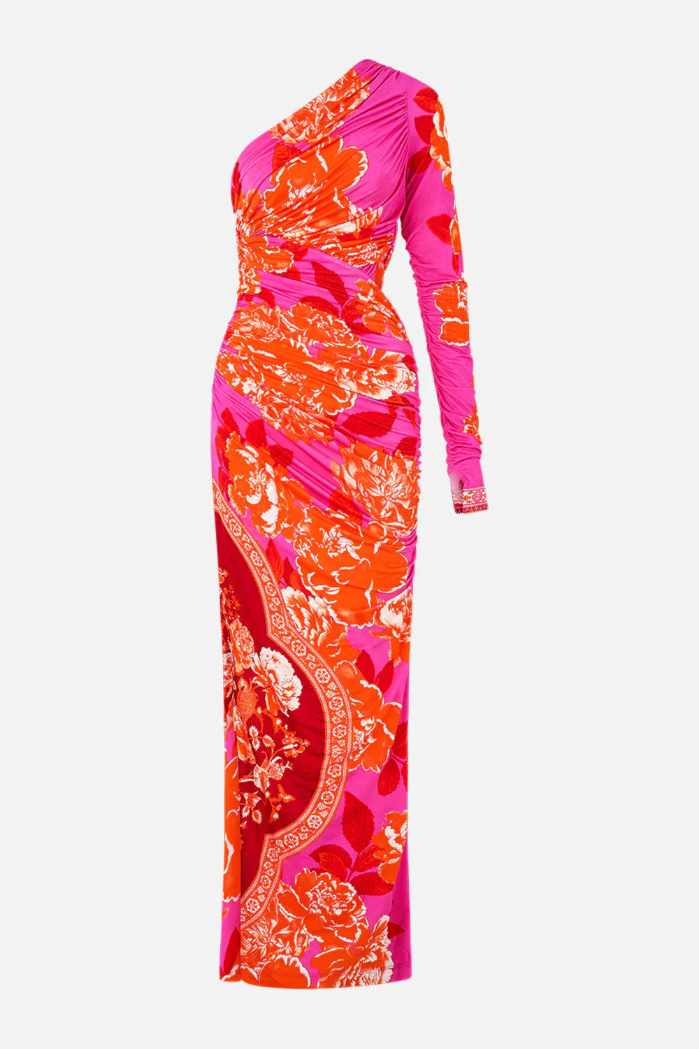 Camilla Tiles of Türkiye One Shoulder Jersey Cut Out Dress