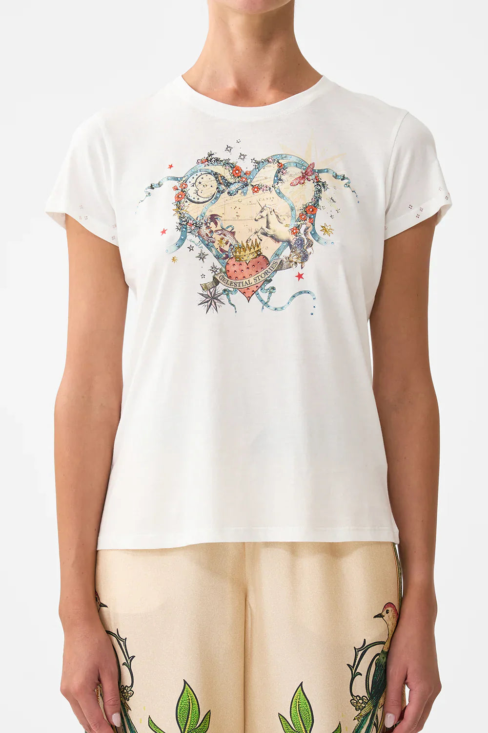 Camilla House Of Horoscopes Slim Fit Round Neck T-Shirt