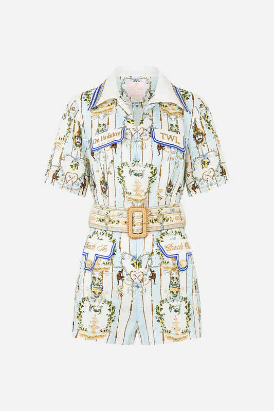 Camilla Venus on a Vespa Pocket Playsuit