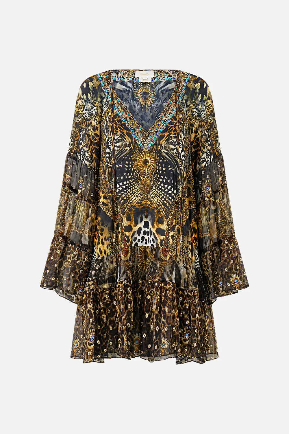Camilla Feline Folklore A-Line Gathered Panel Dress