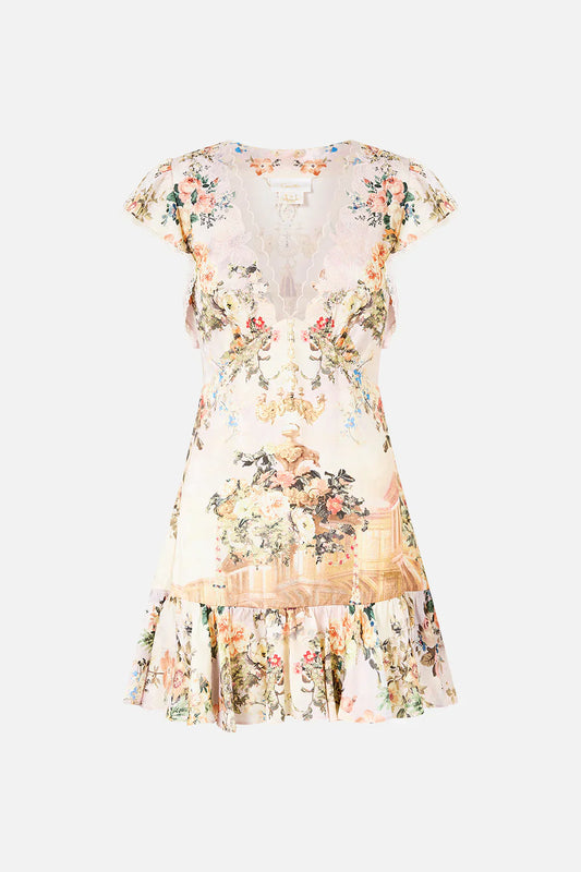 Camilla Twilight In Istanbul Ruffle Sleeve Short Dress