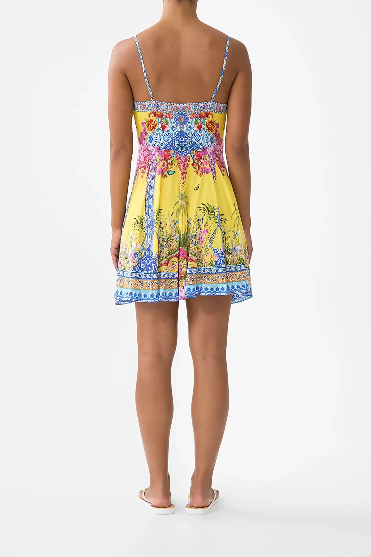 Camilla Sultanahmet Summer Short Dress with Tie Front