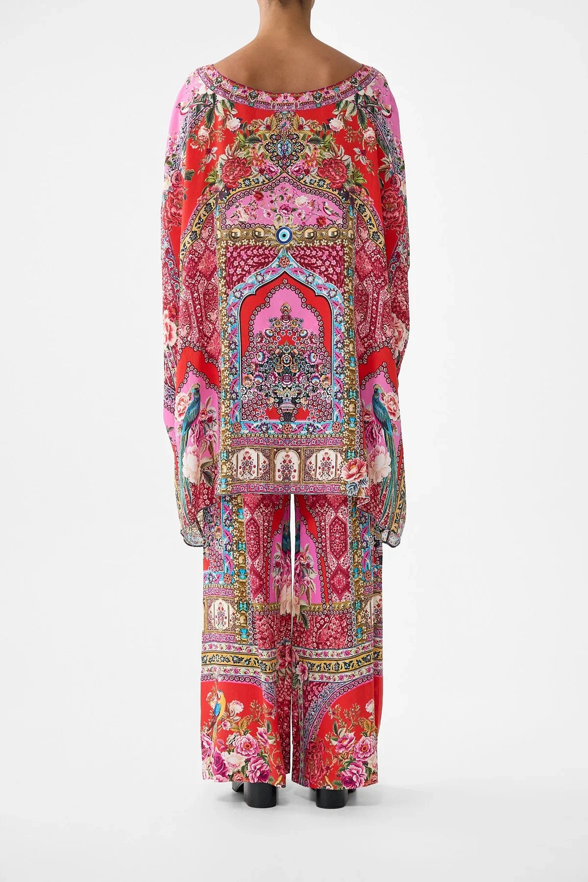 Camilla Heirloom Empire Short Round Neck Kaftan