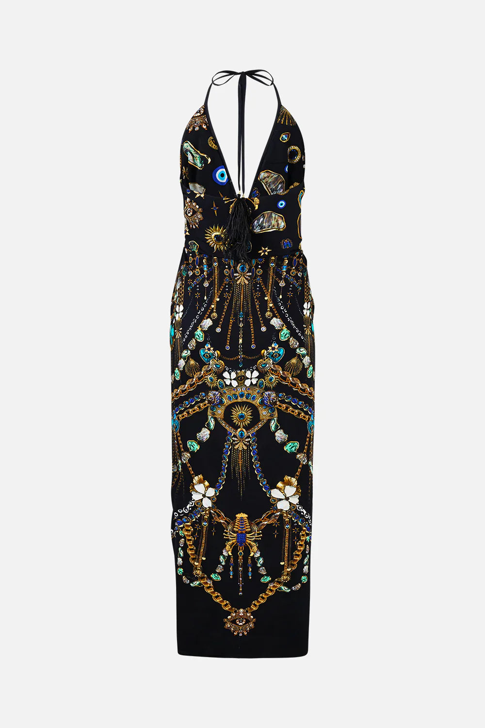 Camilla Amulets and Alchemy V Neck Gathered Jersey Dress