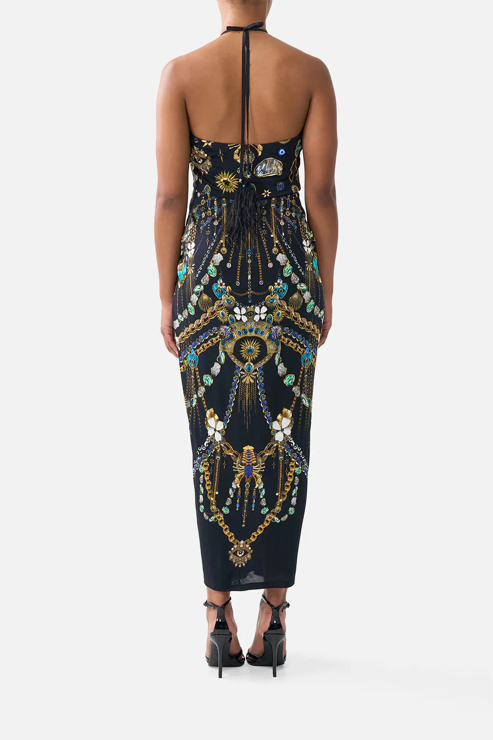 Camilla Amulets and Alchemy V Neck Gathered Jersey Dress