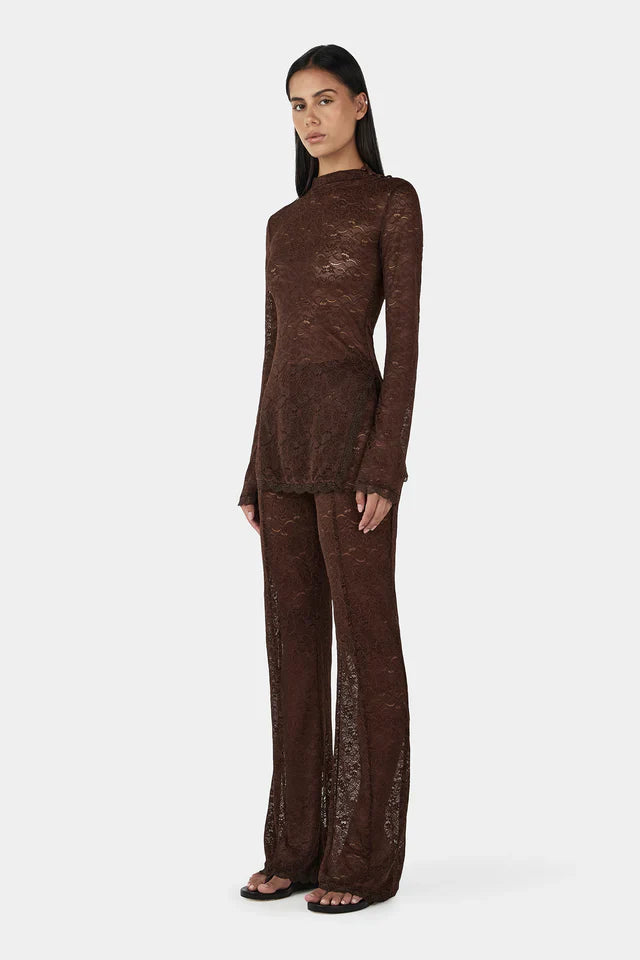 Ownley Clive Long Sleeve Top - Chocolate