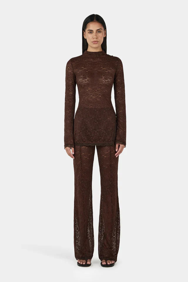 Ownley Clive Long Sleeve Top - Chocolate