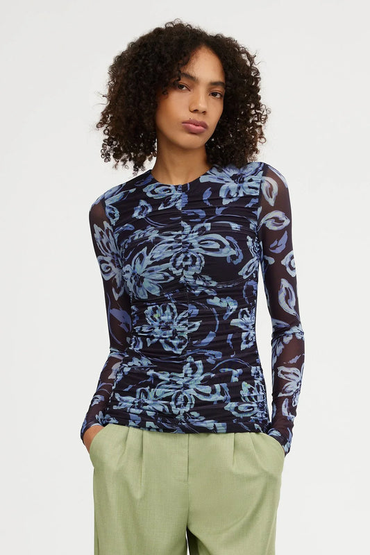 Significant Other Joan Long Sleeve Top - Dark Hibiscus