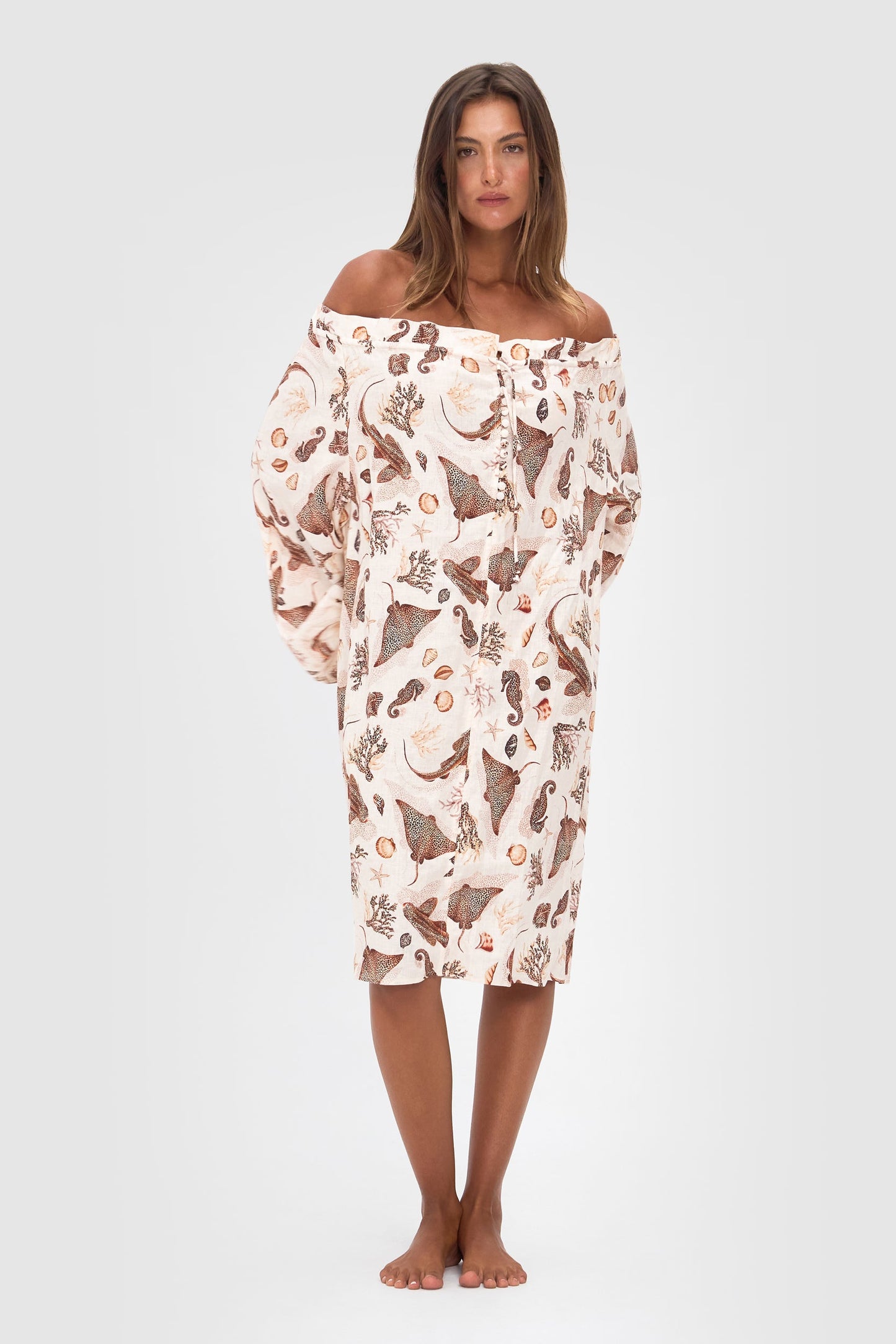 Ralf Studios Fairhaven Dress - Sea Life Cream