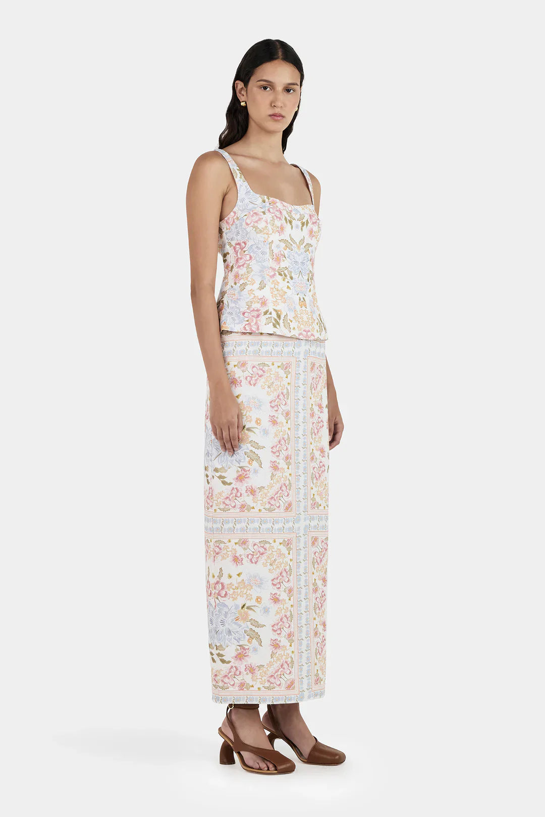 Hansen & Gretel Marielle Linen Skirt, Vanilla Keepsake