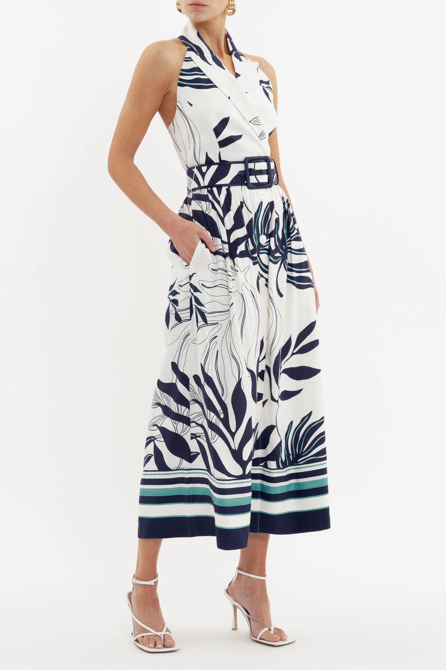 Rebecca Vallance Aurerlia Halter Midi - Print