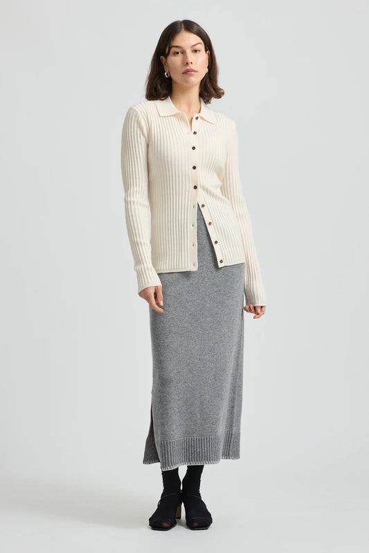 Toorallie Rine Rib Shirt - Ivory