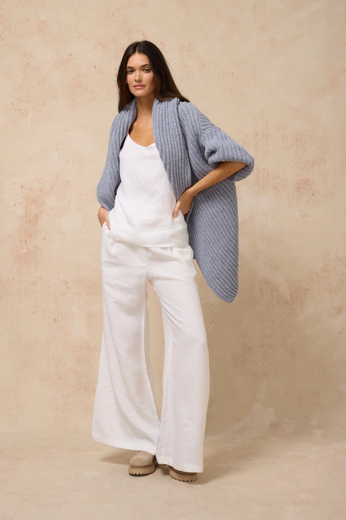 Estilo Emporio Gusty Wool Jacket Light Denim and Black
