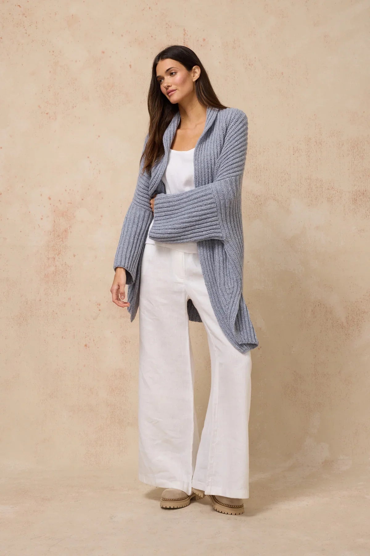 Estilo Emporio Gusty Wool Jacket Light Denim and Black