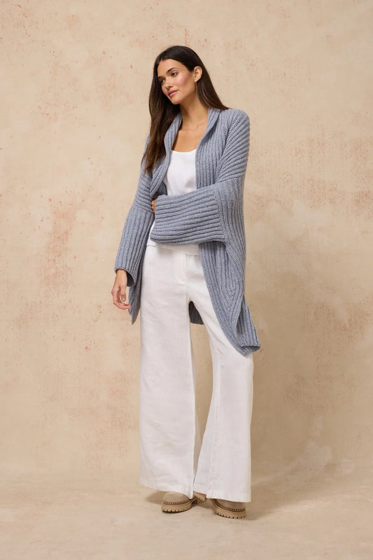 Estilo Emporio Gusty Wool Jacket Light Denim and Black